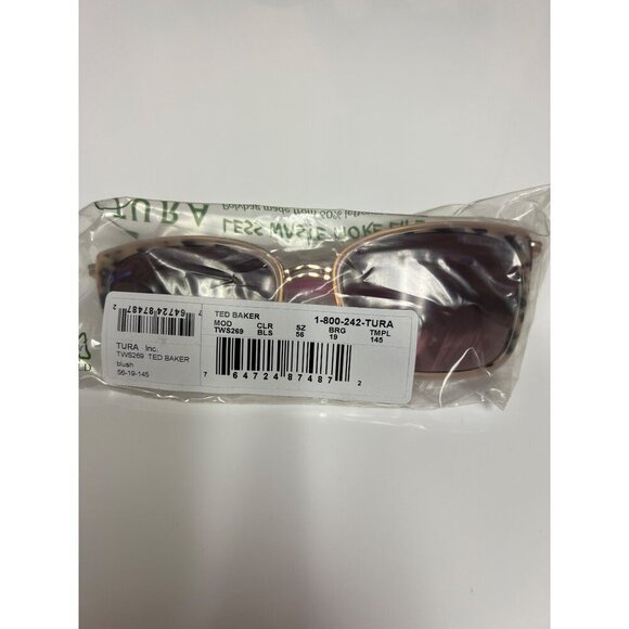 NEW! Ted Baker London Women's 56mm Square Frame Sunglasses Tortoise Blush Lens - Picture 4 of 4